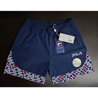 Fila Kids กางเกงขาสั้น ทรงสปอต  ผ้าไม่อมเหงื่อ  สีกรม