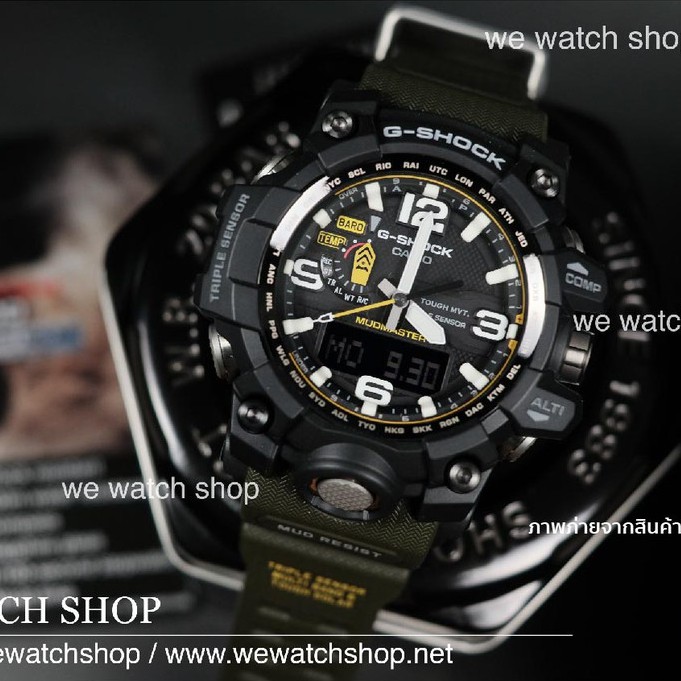 CASIO ของเเท้ CMG G-SHOCK  MUDMASTER รุ่น GWG-1000-1A3DR สีดำ เขียว ประกันศูนย์​ CMG