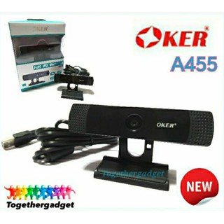 กล้องเว็บแคม WEBCAM OKER A455 Full HD 1080P  ไมค์ในตัว dual Stereo mics