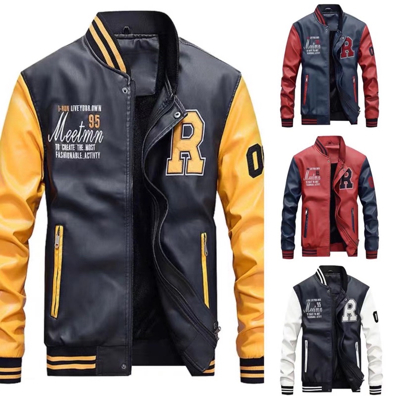 🔥ลด 50.- ใช้โค้ด DET199MAR🔥 TK-1 แจ็คเก็ตหนัง ล่าสุดปี 2025หนังpu มีให้เลือก 4 สี