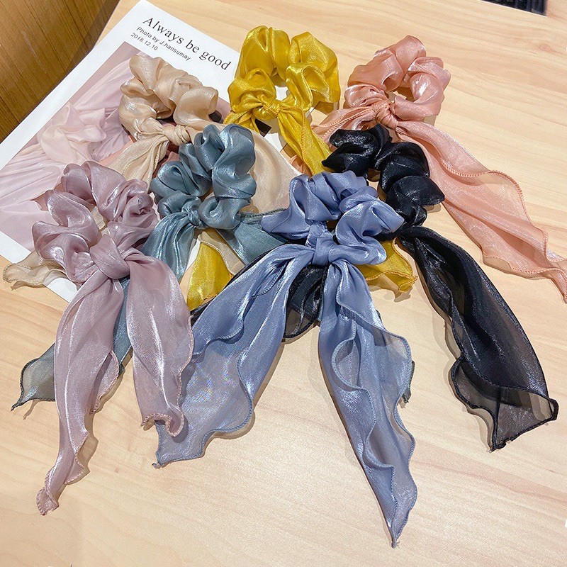 NEWพร้อมส่งยางรัดโบว์ความเป็นเงามัลติคัลเลอร์