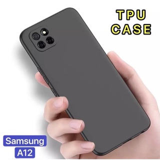 TPU CASE Samsung galaxy A12 เคสโทรศัพท์ ซัมซุง เคสซิลิโคน เคสนิ่ม สวยและบางมาก เคสสีดํา [ส่งจากไทย] Samsung A12