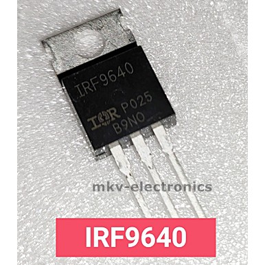 (2ตัว) IRF9640 , MOSFET P-Channel 11A 200V TO-220AB  (รหัสสินค้า M02617)