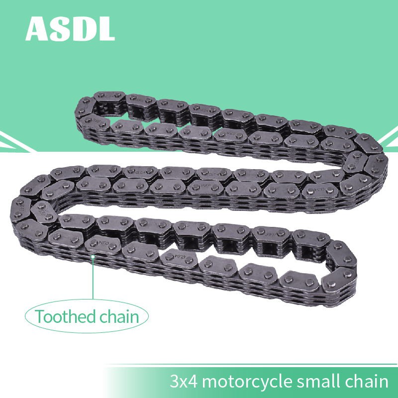 ASDL รถจักรยานยนต์ 3X4 Racing Timing Cam Chain 92L 94L 96L 98L 100L 104L 108L 110L 112L 114L 116L 118L 120L 124L 126L 128L 136L 140L Links มอเตอร์