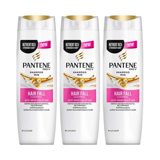 🔥The Best!! แพนทีน แฮร์ ฟอล คอนโทรล แชมพู ขนาด 120 มล. แพ็ค 3 ขวด Pantene Shampoo Hair Fall 120 ml x 3