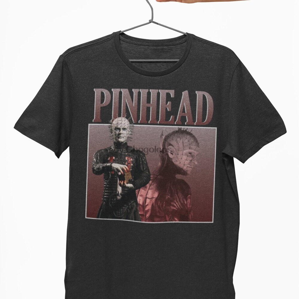 เสื้อยืดผ้าฝ้ายพิมพ์ลายคลาสสิก เสื้อยืด พิมพ์ลายหนังสยองขวัญ Pinhead Hellraiser Lead Cenobite Hell Priest Ghostface สไตล