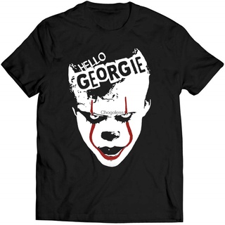 เสื้อผ้าผชเสื้อยืด พิมพ์ลายภาพยนตร์สยองขวัญ Hello Georgie Scary Spooky Penny-Wise It Lovers น่ากลัว เหมาะกับวันฮาโลวีน ส