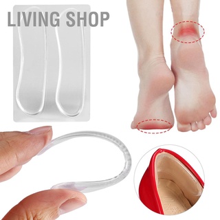 Living Shop สติกเกอร์ซิลิโคนเจลใส กันลื่น สําหรับติดรองเท้าส้นสูง 2 ชิ้น