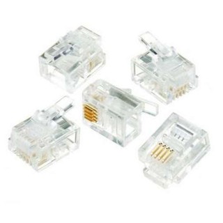 50หัว หัวโทรศัพท์ 6P4C (RJ11 แบบ4เขี้ยว) Modular jack for TEL RJ11