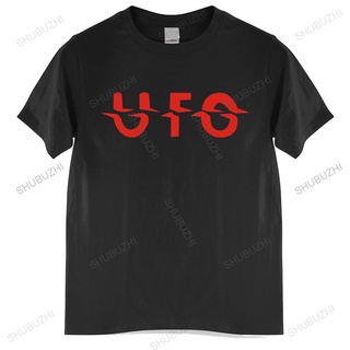 [COD]เสื้อยืดลําลอง ผ้าฝ้าย แขนสั้น พิมพ์ลายวงร็อค UFO สีดํา แฟชั่นฤดูร้อน สําหรับผู้ชายS-5XL