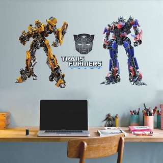 สติกเกอร์ติดผนัง ♘Creative Transformers Dormitory Wall Wall Sticker คนงานใหญ่ Tianshi การ์ตูนการ์ตูนอะนิเมะห้องเด็กตกแต่