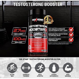 😬💦 [พร้อมส่ง] Muscletech, Six Star, Six Star Pro Nutrition Testosterone Booster, Elite Series 60 Caplets เทสโทสเทอโรน