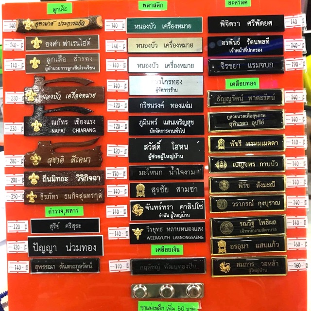 ป้ายชื่อกระทรวงต่างๆลูกเสือนักเรียน (ชุดที่1) 1-20