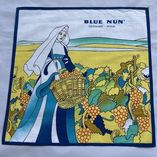 Blue Nun ผ้าเช็ดหน้าวินเทจ