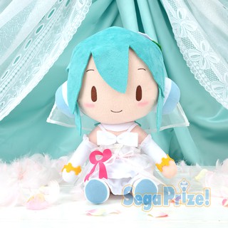 ตุ๊กตา SEGA มิกุ เจ้าสาว สีขาว Hatsune Miku Bride Vocaloid สูง 28 ซม ลิขสิทธิ์แท้จากญี่ปุ่น นุ่มนิ่ม น่ารักมากๆจ้า สีฟ้า