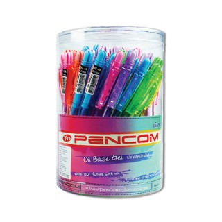 ปากกา ปากกาหมึกน้ำมัน ปากกาลูกลื่น Pencom OG04/A 0.7 mm. กระป๋อง 50 ด้าม คละสี [S24]