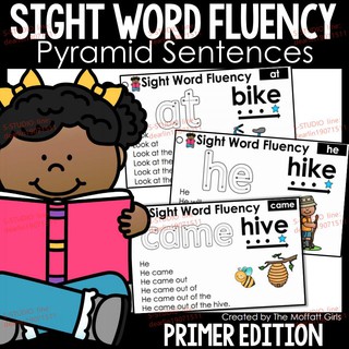 Sight Word Fluency (Pyramid Sentences) Primer Editionเอกสารเรียนภาษาอังกฤษ การเรียนคำศัพท์ภาษาอังกฤษ-อเมริกา