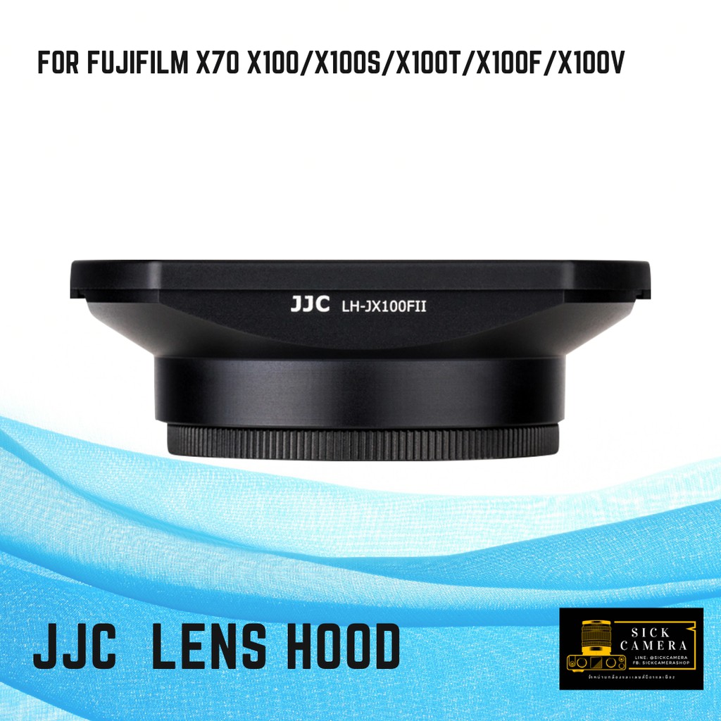 Fuji Lens Hood LH-X100II for Fujifilm Fuji X100 X70 X100S X100T X100F X100V with 49mm Lens Adapter Ring ทรงเหลี่ยม