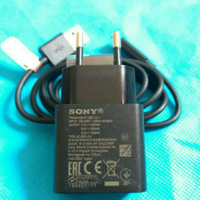 SONY EXPERIA XA1 XZ XZ1 PREMIUM UCH-12 USB TYPE C QUICK CHARGER ORIGINAL - สีดํา