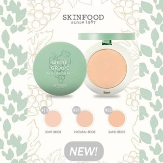 New 2019 (ของแท้) แป้งองุ่นสุดฮิต Skinfood White Grape Fresh Up Light Pact 12g.