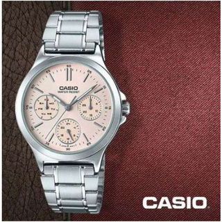 นาฬิกา Casio รุ่น LTP-V300D-4A นาฬิกาผู้หญิง สายแสตนเลส หน้าปัดสีชมพูสุดหวาน - มั่นใจ ของแท้ 100% ประกันศูนย์ 1 ปีเต็ม