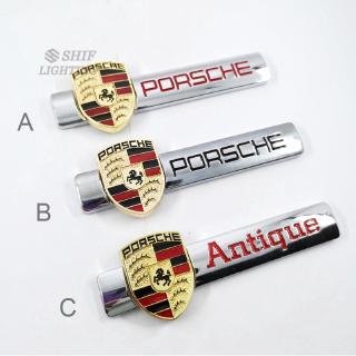 1 x สติกเกอร์โลโก้โลหะ ลายนูน ตัวอักษร Antique รูปม้า สำหรับรถยนต์ PORSCHE