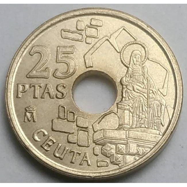 สเปน (Spain), ปี 1998, 25 Pesetas, Ceuta