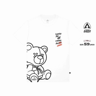 เสื้อยืด พิมพ์ลาย Bear Because Of You สีขาว ABCAAS-5XL