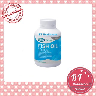 🐠หมดอายุปี2023  Mega  We Care Fish Oil 1000mg 30 / 100 เม็ด น้ำมันปลา 1000มก บำรุงสมองและหัวใจ