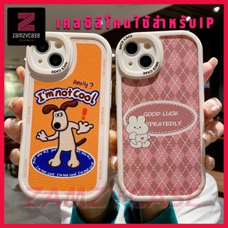 -พร้อมส่งในไทย-เคสซิลิโคน สกรีนลายการ์ตูนสุนัข-กระต่าย TPU นิ่ม สำหรับรุ่น 14/14PRO 14 PROMAX 13/13PRO 13PROMAX 12 #1015