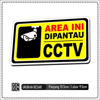Papan Peringatan AREA INI DIPANTAU CCTV Ukuran BESAR - Bahan Karet 2mm Tebal, Plang Keamanan Rumah Kantor Toko