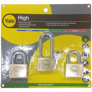 กุญแจคีย์อะไลท์ YALE BD50-50L-SP3C 50 มม. 3 ตัว/ชุดPADLOCK KEY ALIKE YALE BD50-50L-SP3C 50MM 3EA/SET