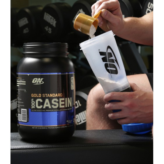 Optimum Casein 2lbs. (เวย์โปรตีนก่อนนอน เพื่อป้องกันการทำลายของกล้ามเนื้อในช่วงเวลานอนหลับ)
