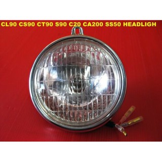 HONDA CL90 CS90 CT90 S90 C200 CA200 SS50 HEADLIGHT "GLASS" LENS (dia. 5" ) // ไฟหน้า เลนกระจก จานฉาย 5 นิ้ว อย่างดี