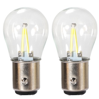 หลอดไฟเบรกรถยนต์ 1156 P21W BA15S 1157 BAY15D LED COB 12V สีแดง สีขาว สีเหลือง 2 ชิ้น