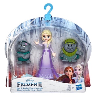 Disney Frozen Elsa Small Doll With Troll Figures Inspired by the Disney Frozen 2 Movie Trolls ตุ๊กตาเอลซ่าดิสนีย์โฟรเซ่น