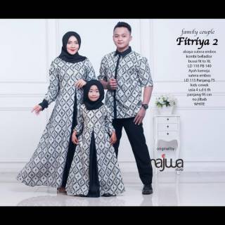 ผ้าบาติกคู่ Fitriya Family + Girls no hijab