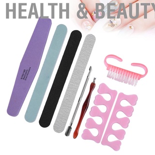 Health &amp; beauty Home 8Pcs Professional Nail Art Manicure Pedicure Tool Set Sanding Sponge Files Buffer Polish