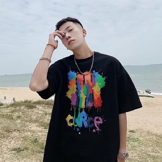 เสื้อยืดแขนสั้น คอกลม พิมพ์ลายตัวอักษร ทรงหลวม ขนาดใหญ่ สไตล์ฮิปฮอป แฟชั่นฤดูร้อน สําหรับผู้ชาย และผู้หญิง