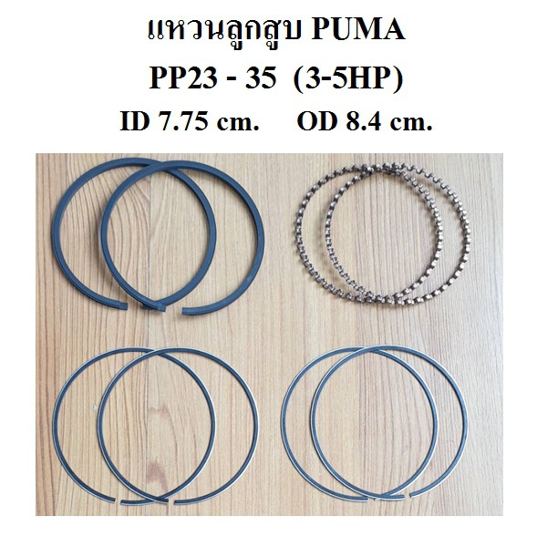 แหวนลูกสูบ ปั๊มลม PUMA PP-23 , PP-35 (3-5HP) แหวนอัด แหวนน้ำมัน อะไหล่ปั๊มลม