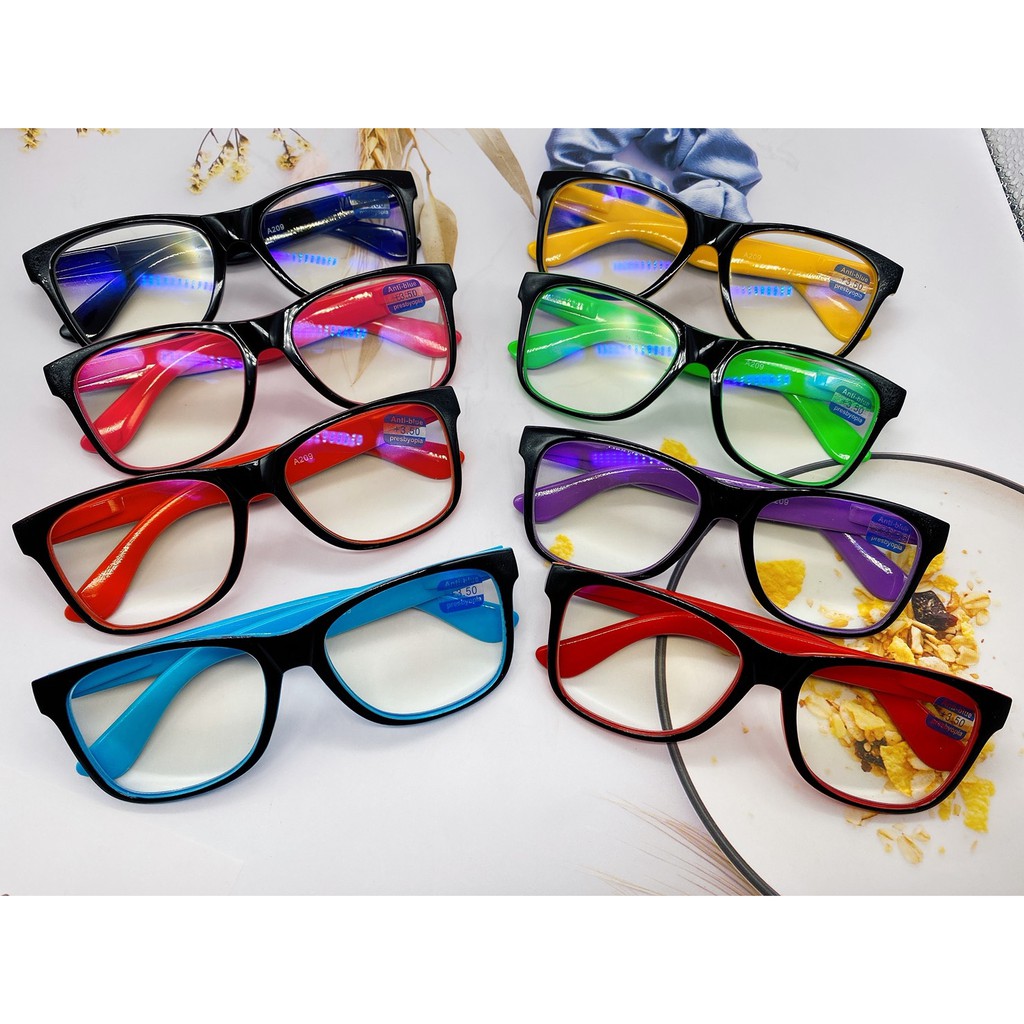 (ของอยู่ในกรุงเทพ) แว่นสายตายาว+กรองแสงสีฟ้า +2.00ถึง +3.00 รุ่นA209