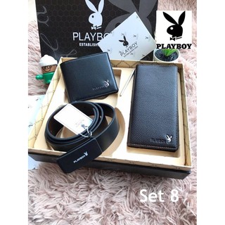 Playboy mens belt wallet gift box leather suit leather automatic buckle belt