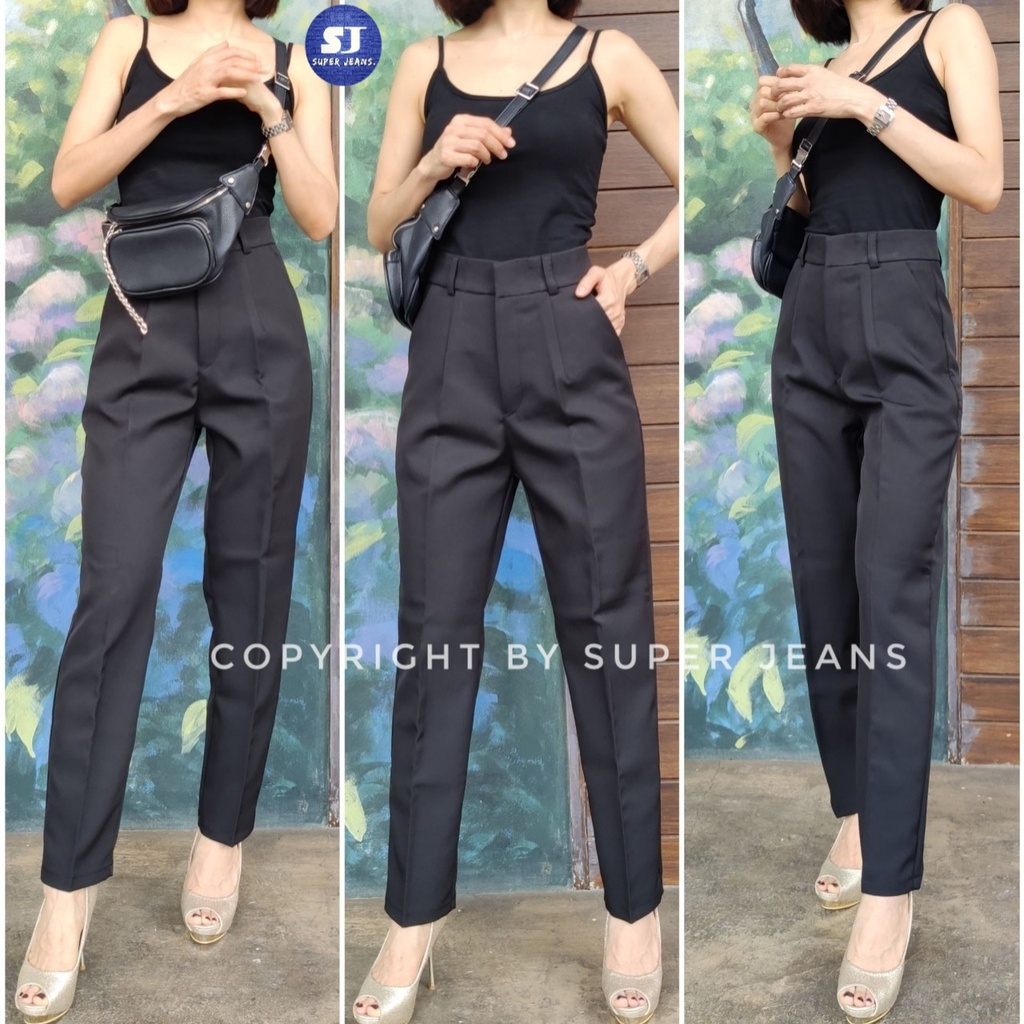 กางเกงขากระบอกเล็กเอวสูง มี  7  สี[มีไซร์ 34-36]