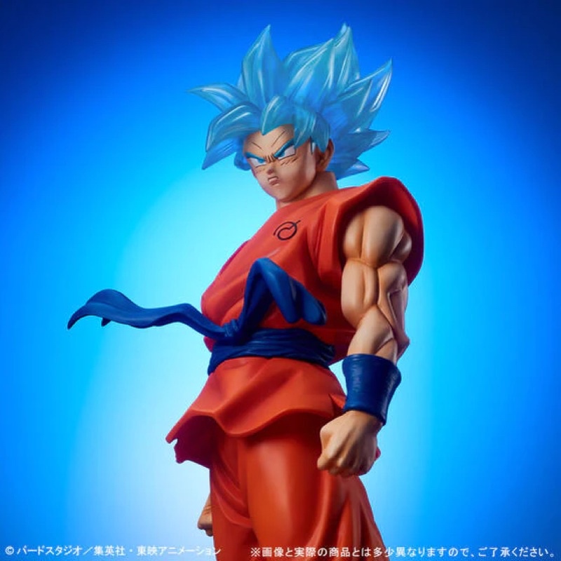 (ของแท้) สูง 45cm Gigantic X-Plus series Dragonball Super Saiyan God Super Saiyan SON GOKU SSGSS Blue Model Figure