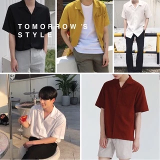 🎨15สี🎨เสื้อเชิ้ตฮาวายสีพื้นแขนสั้น (M L XL XXL) มีของพร้อมส่ง เนื้อผ้านุ่ม ใส่สบาย ไม่ร้อน ไม่ต้องรีด