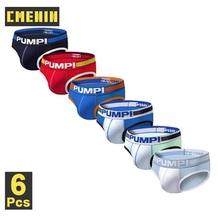 Cmenin Pump กางเกงชั้นใน ผ้าฝ้าย เซ็กซี่ แห้งเร็ว สําหรับผู้ชาย (6) 6 ชิ้น