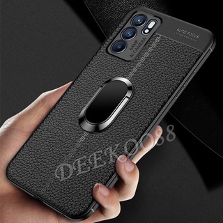 เคสโทรศัพท์ OPPO Reno6 Z 5G Reno 4 5 6 Pro 5ME 6Z 4Z Phone Case with Stand Ring Magnet Holder Slim TPU Soft Silicone Back Cover เคส รีโน่6 Z 5G Casing