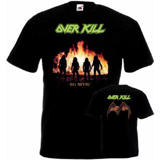 Overkill Feel The Fire เสื้อยืด สองด้าน สีดํา