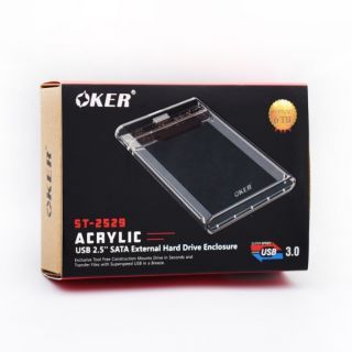 OKER USB 2.5″ SATA EXTERNAL HARD DRIVE ENCLOSURE ST-2529 บล็อกใส่ฮาร์ดดิส hdd sata USB 3.0 แบบใส