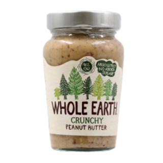 Whole Earth Crunchy Peanut Butter 340 g. โฮลเอิธ์ทครั้นชี่พีนัทบัตเตอร์ 340กรัม แยม เนยถั่ว ทาขนมปัง